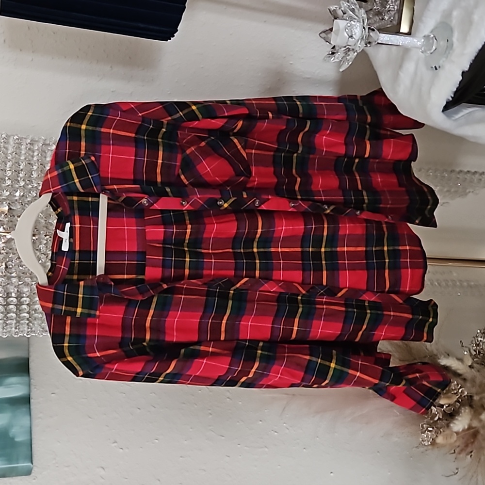 Colorful Maurices Plaid Button Up